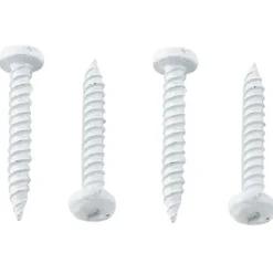 #012-PSQ50W – 8 x 2 Pan Head Square Recess Screw, Polar White, 50 Pack