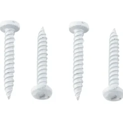 #012-PSQ50W – 8 x 3/4 Pan Head Square Recess Screw, Polar White, 50 Pack