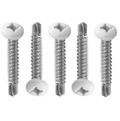#012-PTK1000W – 8 x 1 Pan Head Tri-Screw SD, White, 1000 Pack